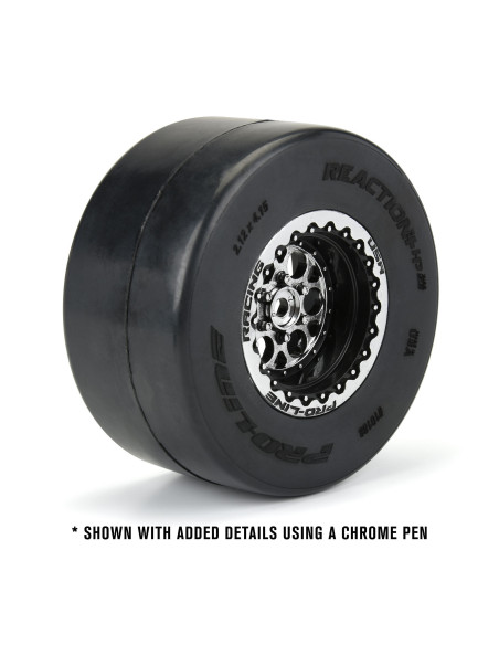 1-10 Showtime+ Wide Rear 2.2"-3.0" 12mm Drag Wheels (2) Black
