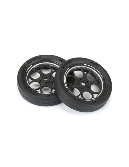 1-16 Front Runner Front Tires MTD 8mm Black-Silver (2): Mini Drag