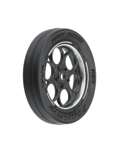 1-16 Front Runner Front Tires MTD 8mm Black-Silver (2): Mini Drag