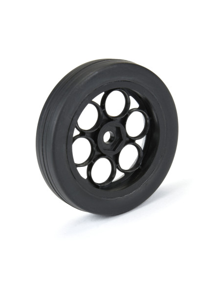 1-16 Front Runner Front Tires MTD 8mm Black-Silver (2): Mini Drag