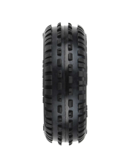 1-18 Wedge Front Carpet Mini-B Tires Mounted 8mm Yellow Wheels (2)