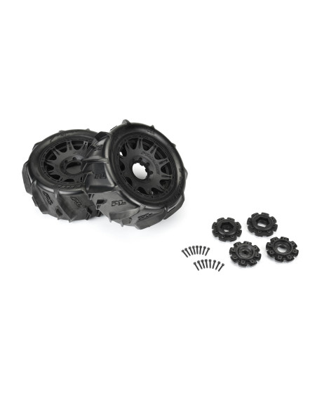 1-6 Dumont Sand-Snow F-R 5.7” Tires MTD 24mm Black Raid 8x48 Hex (2)