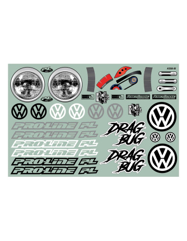 1-10 Volkswagen Drag Bug Clear Body: Drag Car