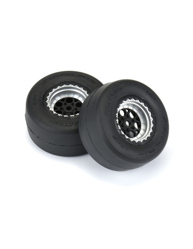 1-16 Reaction Rear Tires MTD 8mm Black-Silver...