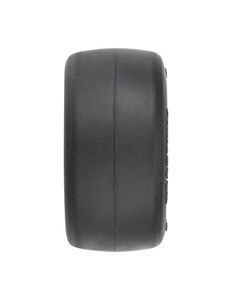 1-16 Reaction Rear Tires MTD 8mm Black-Silver (2): Losi Mini Drag