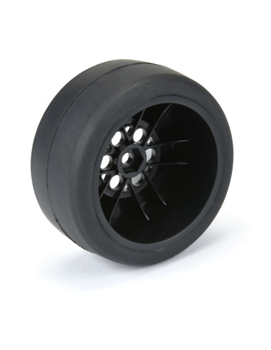 1-16 Reaction Rear Tires MTD 8mm Black-Silver...