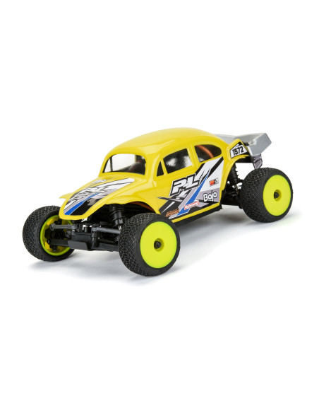 1-28 Electron 2.0 T F-R Tires Mounted 7mm Yellow (4): Micro-T