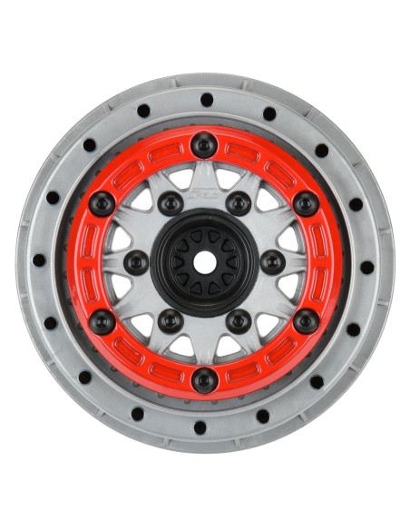 1-10 Raid Bead-Loc F-R 2.2"-3.0" 12 & 14mm SC Wheels (2) Red-Gray