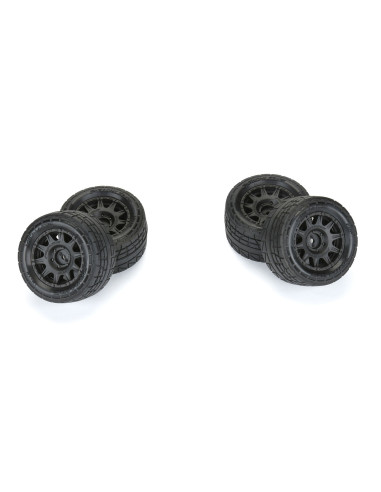 1-18 Menace F-R Street Tires MTD 12mm Black...