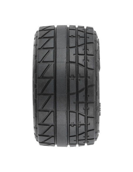1-18 Menace F-R Street Tires MTD 12mm Black Raid (4): Granite GROM