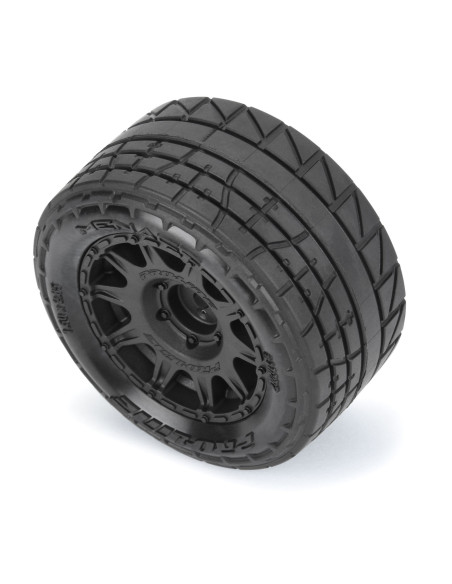 1-18 Menace F-R Street Tires MTD 12mm Black Raid (4): Granite GROM