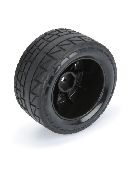 1-18 Menace F-R Street Tires MTD 12mm Black Raid (4): Granite GROM