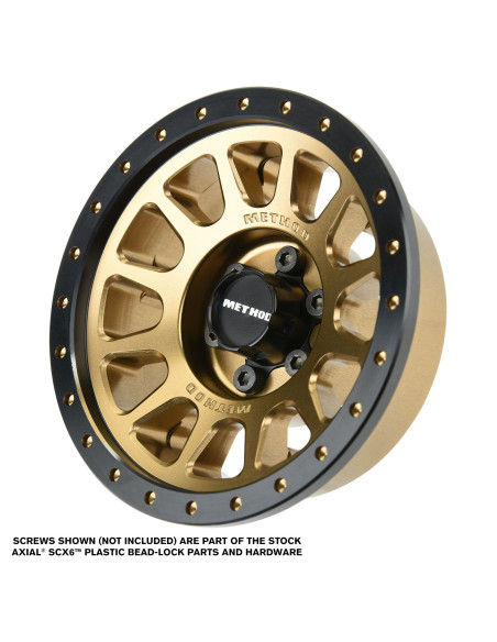 1-6 Method 305 NV Aluminum Front-Rear 2.9" Wheel Faces (2): SCX6