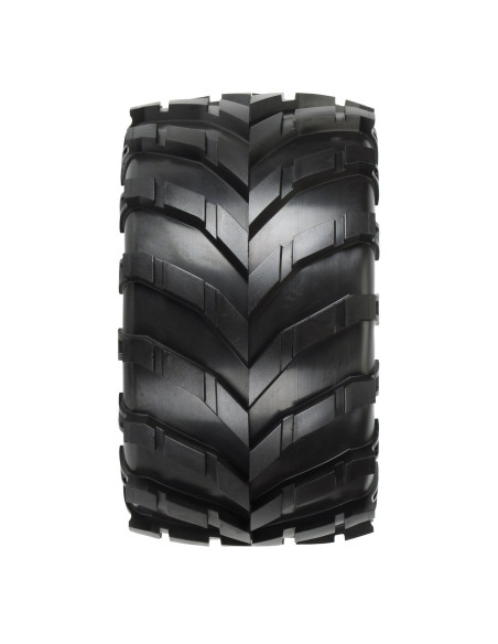 1-10 Masher F-R 2.8" MT Tires Mounted 12mm-14mm Black Raid (2)