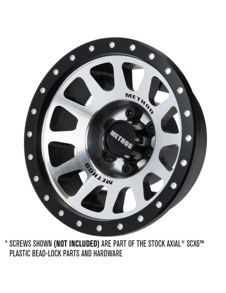 1-6 Method 305 Alum F-R 2.9" +2 Offset SCX6 Wheel Faces (2) Silver