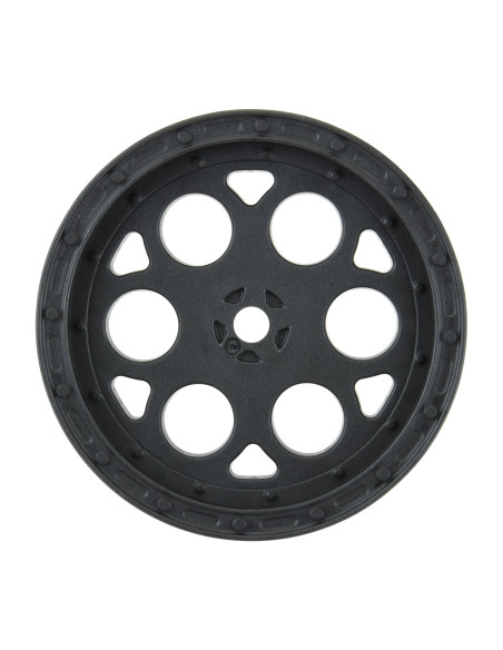 1-10 Showtime Front 2.2" 12mm Sprint Car Wheels (2) Black