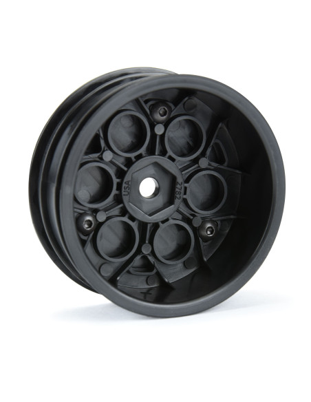 1-10 Showtime Front 2.2" 12mm Sprint Car Wheels (2) Black