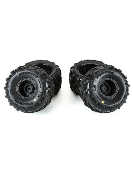 Dreadnaught Mounted Black Wheel F-R (4) for ARRMA GORGON-QUAKE GROM