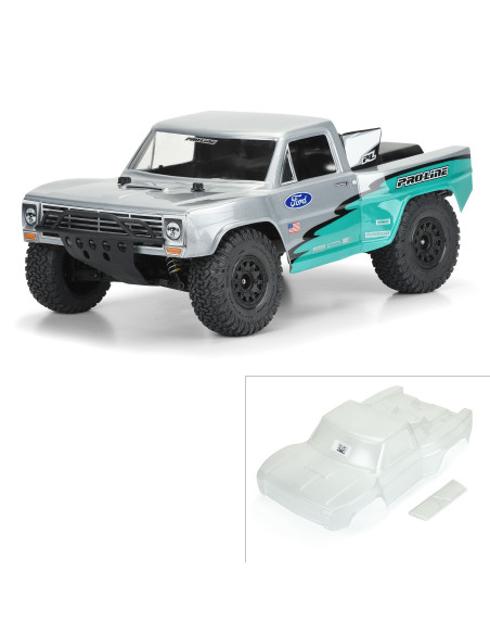 1-10 Pre-Cut 1967 Ford F-100 Race Truck Clear Body: Short Course