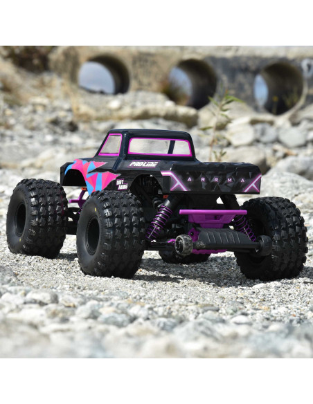 1-10 Dirt Hawg 2.0 F-R 2.6" MT Tires Mounted ARRMA Stock Wheel Black (2): ARRMA QUAKE & GORGON