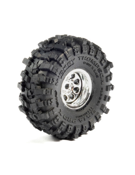 1/30 Baja Pro X Front/Rear Mounted Chrome Beast Tires (4): Axial SCX30