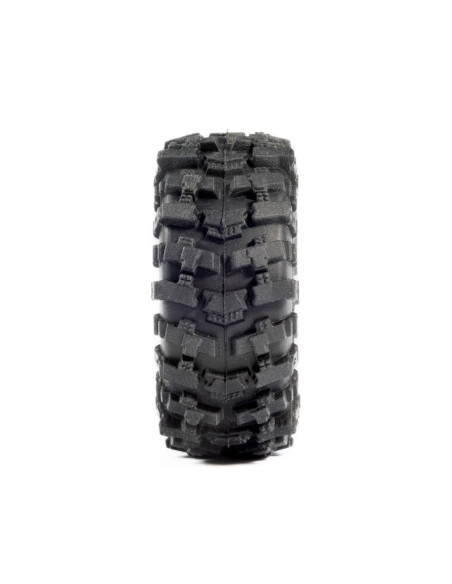 1/30 Baja Pro X Front/Rear Mounted Chrome Beast Tires (4): Axial SCX30