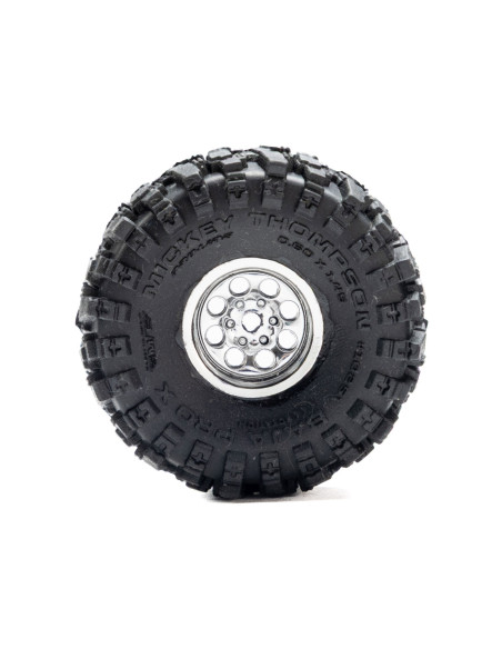 1/30 Baja Pro X Front/Rear Mounted Chrome Beast Tires (4): Axial SCX30