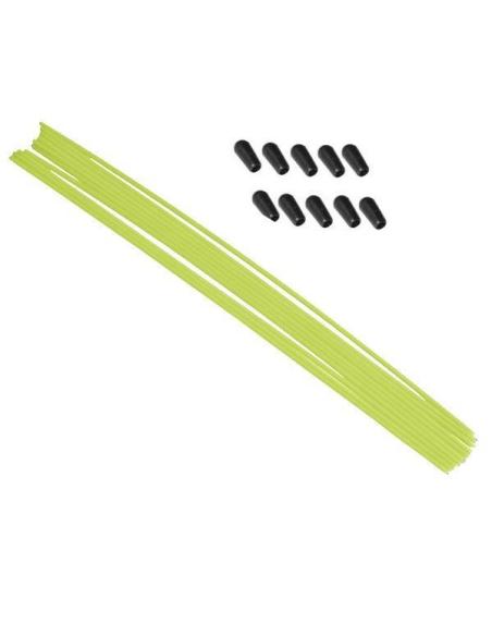 Tubo de antenta Amarillo Fluor. (10 unidades) con tapón