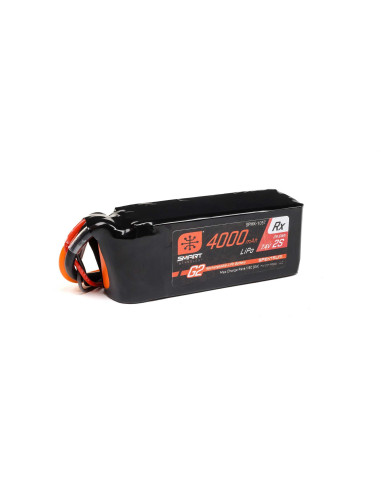 7.4V 4000mAh 2S 15C Smart G2 Receiver LiPo...
