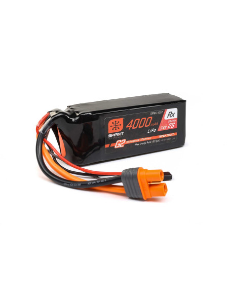 7.4V 4000mAh 2S 15C Smart G2 Receiver LiPo Battery: IC3