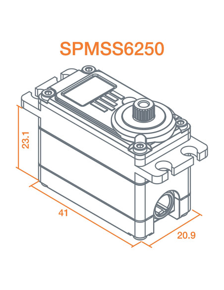 S6250 Standard Digital HV High Torque Metal Gear Waterproof Surface Servo