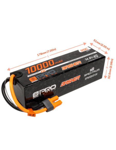 14.8V 10000mAh 4S 120C Smart G2 Pro Basher LiPo Battery: IC5