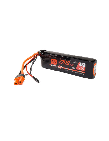 7.4V 2700mAh 2S 15C Smart G2 Receiver LiPo Battery: IC3