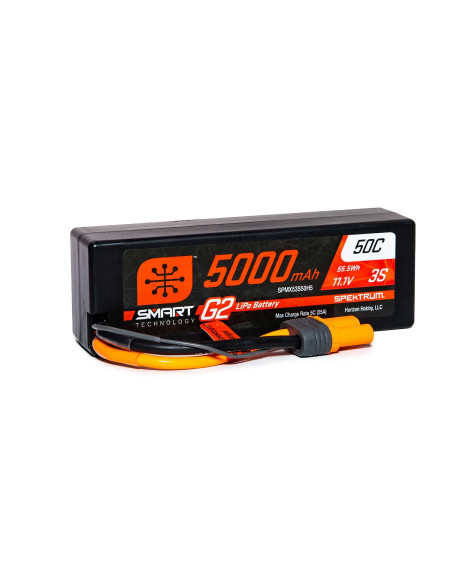 11.1V 5000mAh 3S 50C Smart G2 Hardcase LiPo Battery: IC5