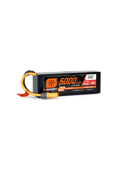 14.8V 5000mAh 4S 50C Smart G2 Hardcase LiPo Battery: IC5