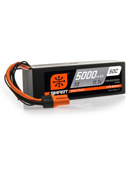 11.1V 5000mAh 3S 50C Smart Hardcase LiPo Battery: IC5