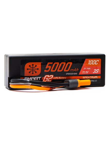 11.1V 5000mAh 3S 100C Smart G2 Hardcase LiPo Battery: IC5