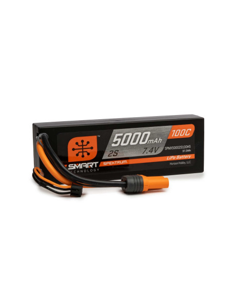 7.4V 5000mAh 2S 100C Smart Hardcase LiPo Battery: IC5