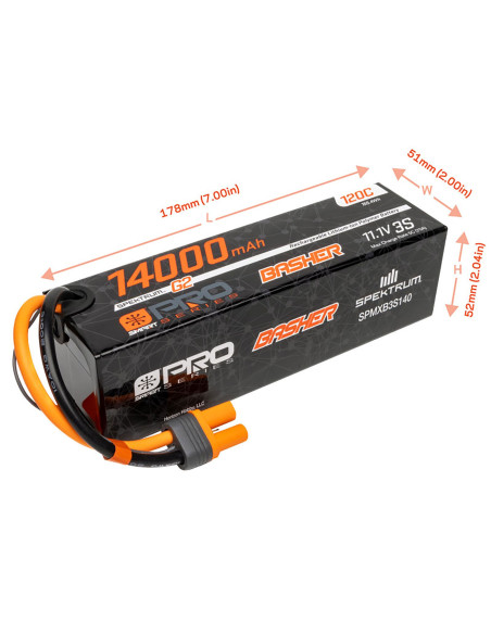 11.1V 14000mAh 3S 120C Smart G2 Pro Basher LiPo Battery: IC5