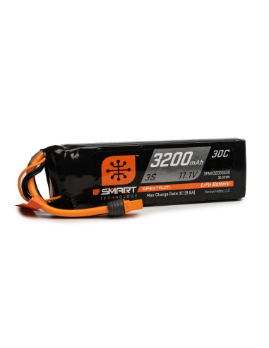11.1V 3200mAh 3S 30C Smart LiPo Battery: IC3