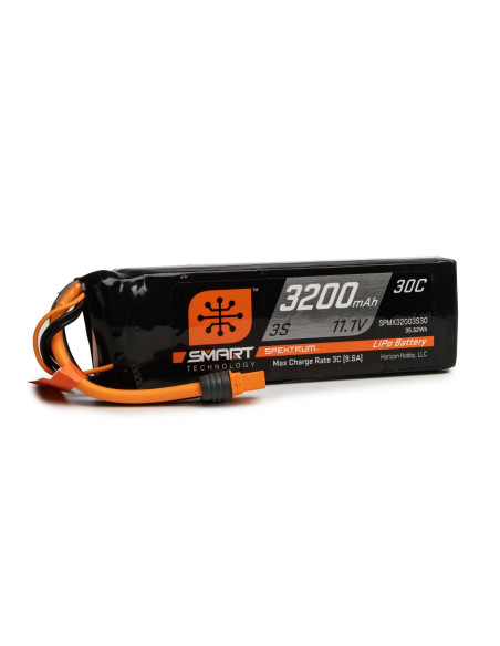 11.1V 3200mAh 3S 30C Smart LiPo Battery: IC3