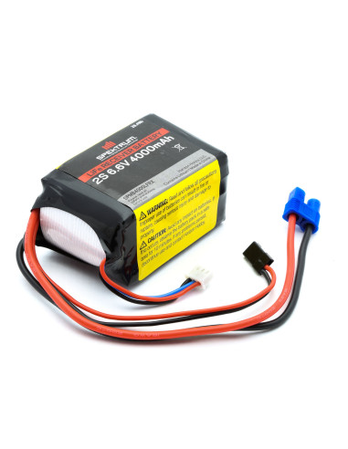 6.6V 4000mAh 2S LiFe Receiver Battery:...