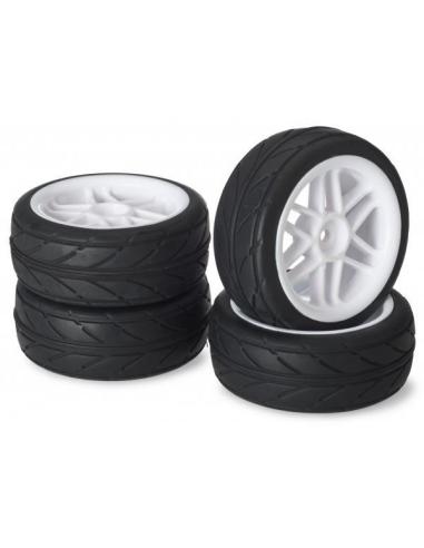 2510004 Wheel set Onroad 6 Spoke/Profile white 1/10 (4u)
