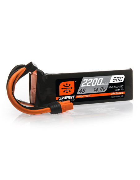 14.8V 2200mAh 4S 50C Smart LiPo Battery: IC3