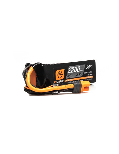 14.8V 2200mAh 4S 30C Smart LiPo Battery: IC3