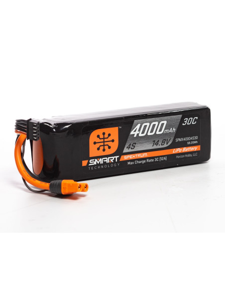 14.8V 4000mAh 4S 30C Smart LiPo Battery: IC3