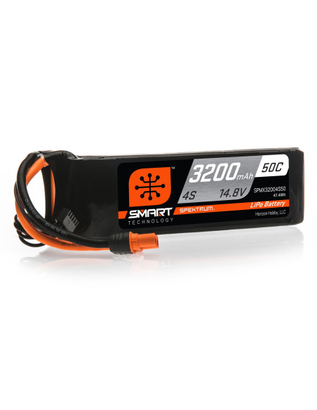 14.8V 3200mAh 4S 50C Smart LiPo Battery: IC3