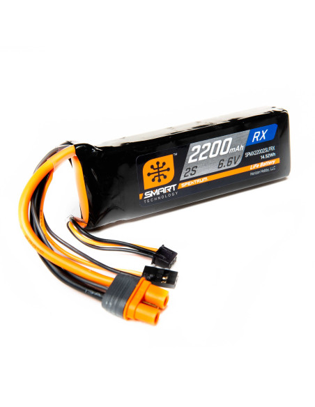 6.6V 2200mAh 2S 15C Smart LiFe Receiver Battery: Universal Receiver  IC3