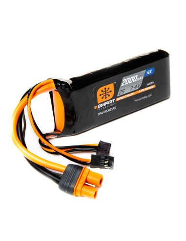 7.4V 2000mAh 2S 15C Smart LiPo Receiver...