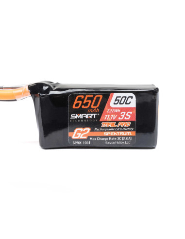 11.1V 650mAh 3S 50C Smart G2 Trail Pro LiPo...